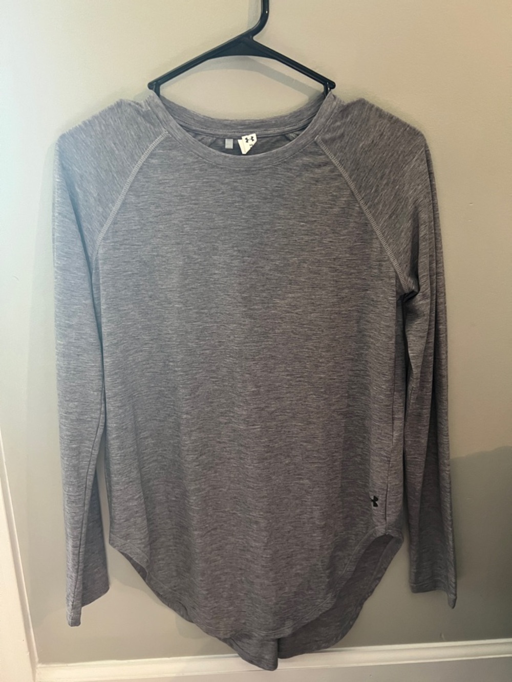 Under Armour Gray Marled Long Sleeve Crew